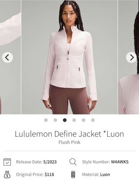 Lululemon Define Jacket, Flush Pink (Luon)